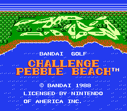 Bandai Golf: Challenge Pebble Beach title screenshot